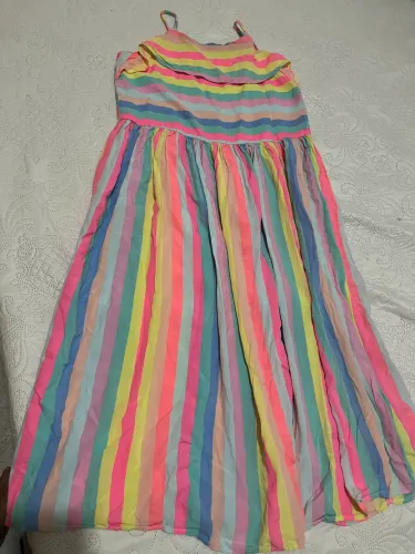 Vestido listrado menina