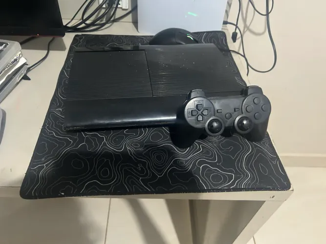 Ps 3 slim com jogos cabo de liga cabo hdmi controle com cabo de carregar