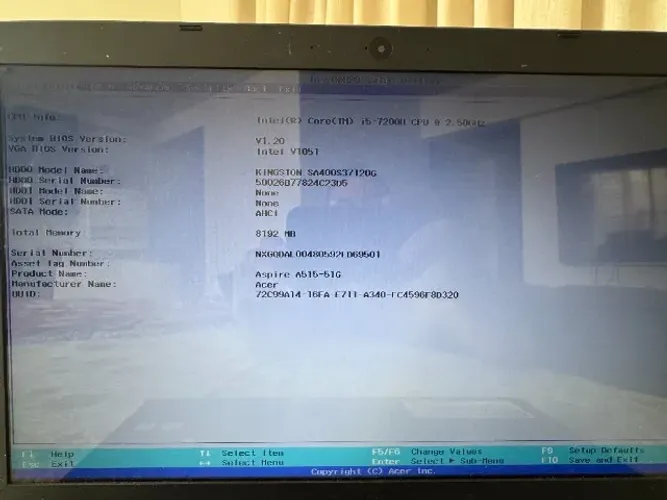 NOTEBOOK Acer Aspire CORE I5 7G SSD120Gb TELA 15.6