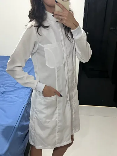 Jaleco feminino gola padre PP