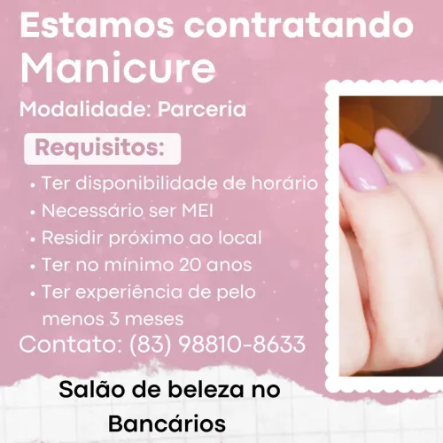 Vaga para Manicure