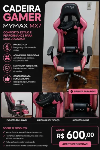 Cadeira gamer usada