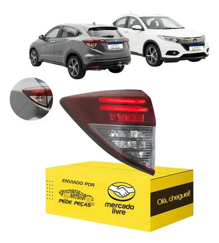 Lanterna Honda Hr-v 2019 2020 2021 C/led Fume Canto Nova Le Esquerdo/motorista Fume
