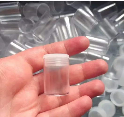 Potinho de acrílico 7g cristal com tampa