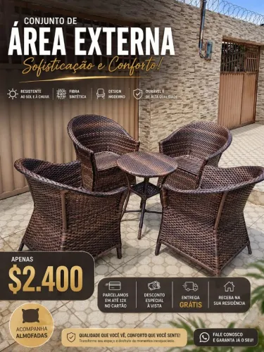 Conjunto de cadeiras de alto padrão conjunto de poltronas valência com mesinha de centro