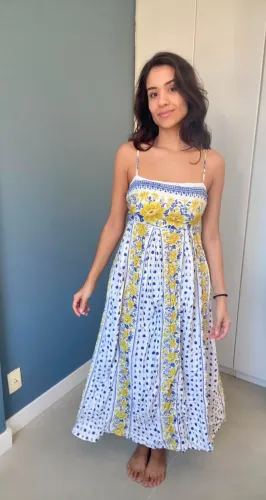 vestido farm floral 100% viscose tam m