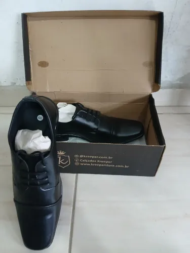 Sapato social em couro ecológico - preto 39