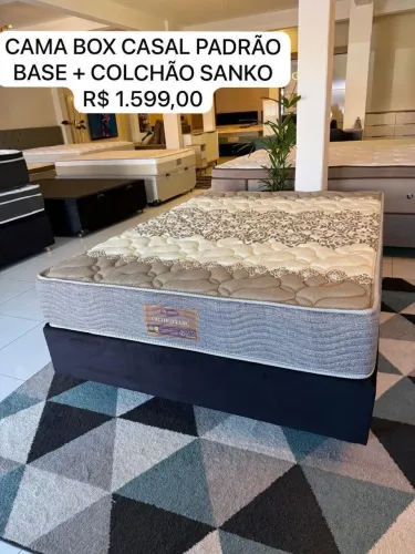 Cama de Casal com colchão Firme Ortopédico NOVO - Entrega GRÁTIS!