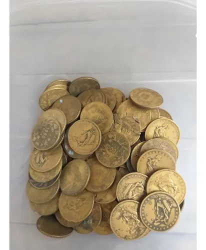 100 moedas fortuna mil réis para fazer aliança de moeda antiga