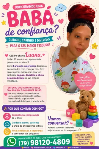 Precisando de babá sou aqui Leia o anúncio 