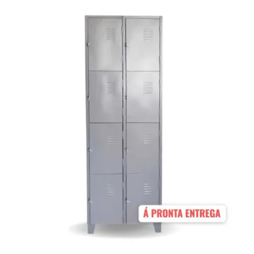 armário de aço 8 portas pequenas