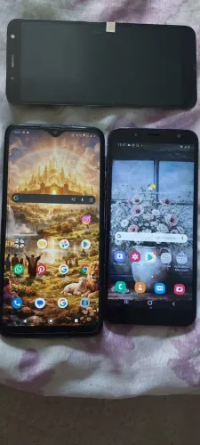 Celular Moto G8 play e celular Samsung Galaxy J6