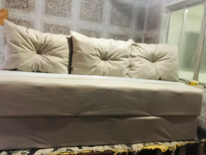 Sofa cama 3 almofadas de fábrica 