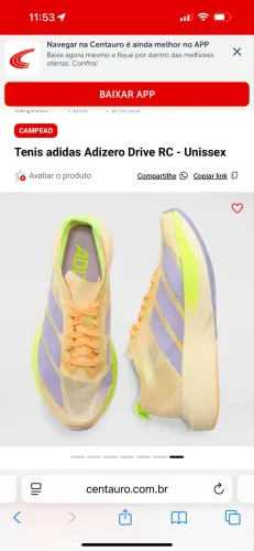 Tênis Adidas Adizero Drive RC Unissex - Pouquíssimo uso