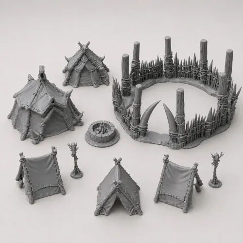 Kit Acampamento Orc para RPG de Mesa