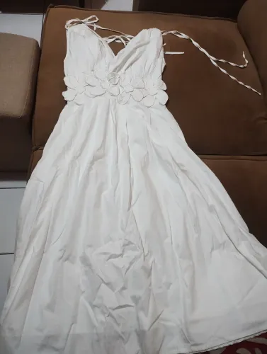 Vestido longo branco _ Tam G