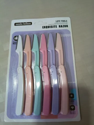 Kit 6 Navalha Para Sobrancelha Feminina Rosto Face Depilação