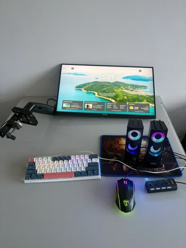 Kit Gamer Completo - Monitor 24? 165Hz + Teclado Mecânico + Mouse + Som + Acessórios