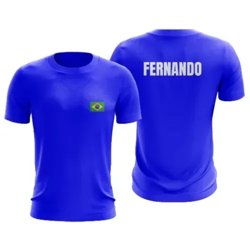 Camiseta Brasil Azul Personalizada