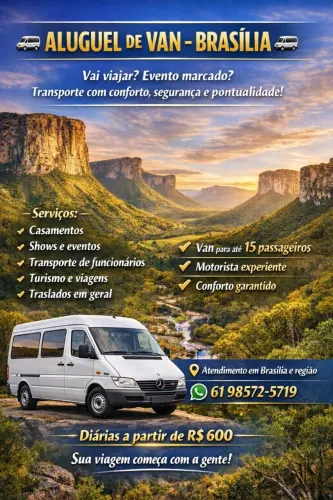 Aluguel de van para casamentos festas em geral,viagem e transporte de funcionários.