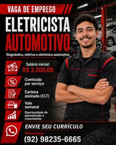 ELETRICISTA AUTOMOTIVO - VAGA DE EMPREGO