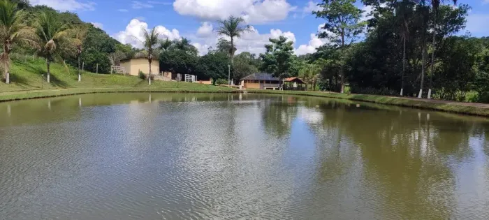 CHACARA em Caldazinha,3 Alqueires, Com Corrego, Rego D'Agua e 2 lagos com peixes.
