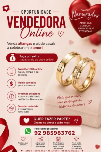 Vaga de vendedora online