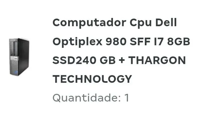 Computador CPU DELL