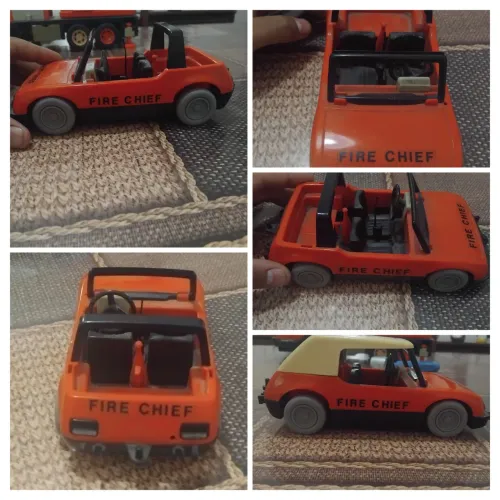 Playmobil carros dos chefes dos bombeiro geobra