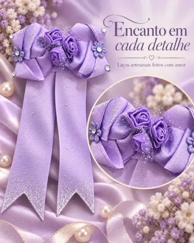 Tiara e laços artesanais