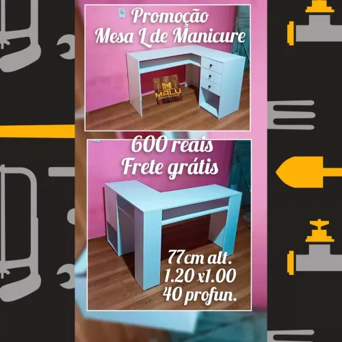 Mesa L de manicure