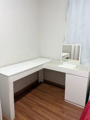 Penteadeira e Escrivaninha de Canto Star Belaflex Branco
