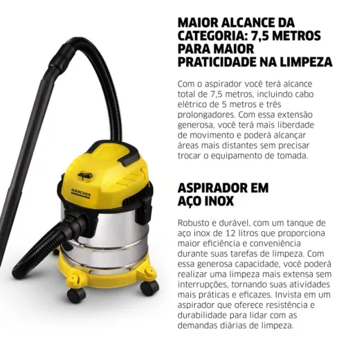 Aspirador de Pó e Água Kärcher WDL 1s