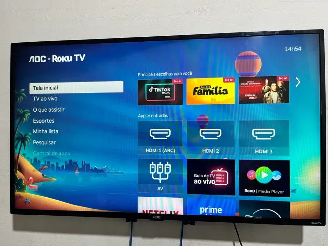 Smart tv aoc Roku de 43 polegadas