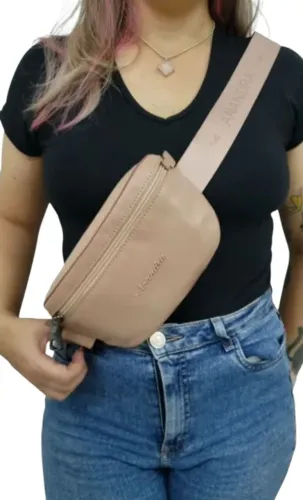 Pochete em Couro Legítimo Anandra 