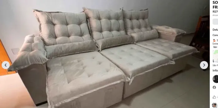 Sofá direto de fábrica, variedade de modelos e tamanhos, trabalhamos com material Suede,
