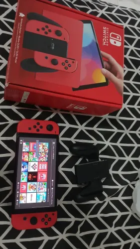 Nintendo switch oled edição mario desbloqueado 