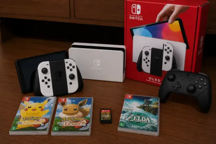 Nintendo Switch OLED Branco Apenas Troca (Não vendo)