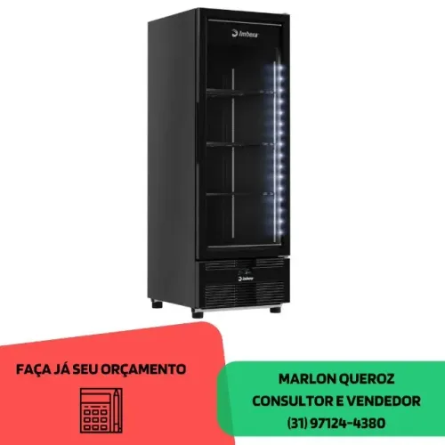 Freezer Vertical Porta de Vidro 597L com LED Imbera
