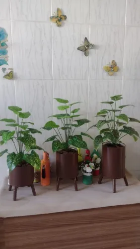 Lindo trio de plantas artificiais na promoção de 390 para 195