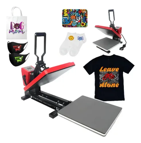 (51) Prensa Térmica Manual Gaveta Mecolour 38x38cm para Sublimação Vermelha e Preta 220V