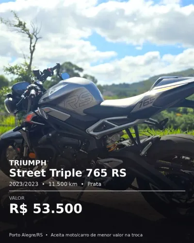 Triumph Street Triple 765 RS 2023 - 11.500km - Impecável