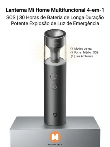 ANTERNA PORTÁTIL MULTIFUNCIONAL XIAOMI MI HOME 4-EM-1 (1000 LÚMENS)
