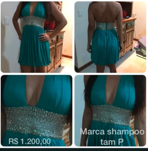 Vestido Festa decote