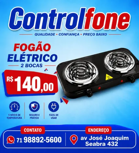 Fogão elétrico 2 bocas