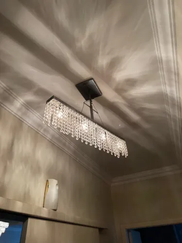 Lustre retangular de cristais