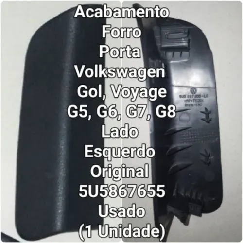 Acabamento do Porta-malas Gol, Voyage G7, G8, Lado Esquerdo