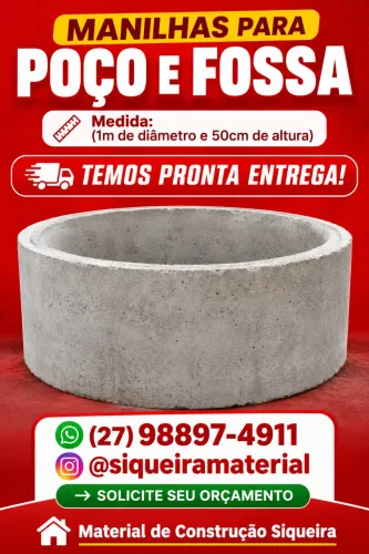 MANILHAS PARA POÇO E FOSSA