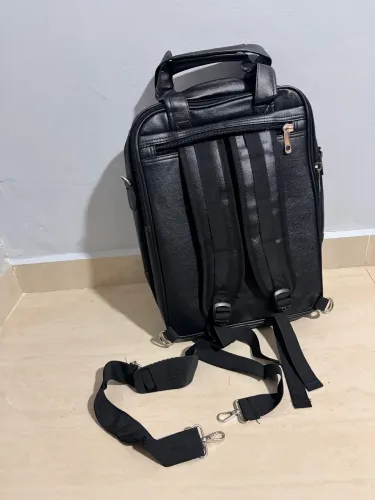 Bolsa mochila Mont Blanc couro legítimo