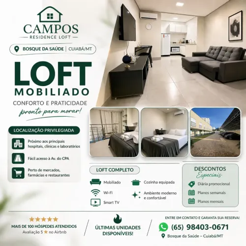 Loft Confortável Próx A Hospitais Desconto Semanal
